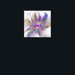 Energetic, Colourful Abstract Fractal Art Flower Canvas Print<br><div class="desc">A multicolored powerful fantasy flower, 
unique floral fractal art.
Design for your canvas print and more.</div>