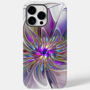 Energetic, Colourful Abstract Fractal Art Flower Case-Mate iPhone 14 Pro Max Case