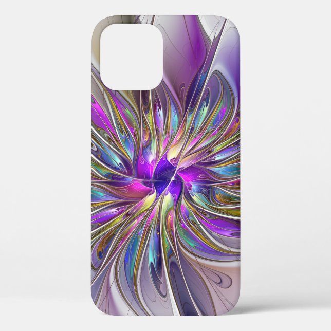Energetic, Colourful Abstract Fractal Art Flower Case-Mate iPhone Case (Back)