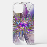 Energetic, Colourful Abstract Fractal Art Flower