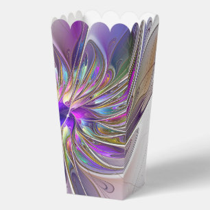 Energetic, Colourful Abstract Fractal Art Flower Favour Box