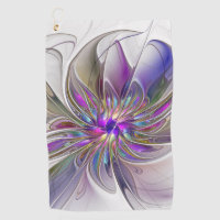 Energetic, Colourful Abstract Fractal Art Flower