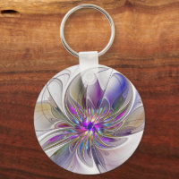 Energetic, Colourful Abstract Fractal Art Flower