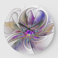 Energetic, Colourful Abstract Fractal Art Flower