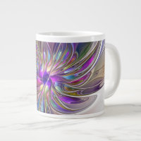 Energetic, Colourful Abstract Fractal Art Flower