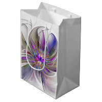 Energetic, Colourful Abstract Fractal Art Flower