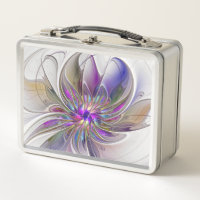 Energetic, Colourful Abstract Fractal Art Flower