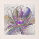 Energetic, Colourful Abstract Fractal Art Flower Scarf<br><div class="desc">A multicolored powerful fantasy flower, 
unique floral Fractal Art.
Design for your chiffon scarf and more.</div>