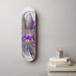 Energetic, Colourful Abstract Fractal Art Flower Skateboard<br><div class="desc">A multicolored powerful fantasy flower,
unique floral fractal art.
Design for your decorative unusual skateboard and more.</div>