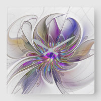 Energetic, Colourful Abstract Fractal Art Flower