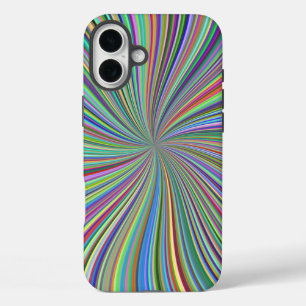 Energetic Colourful Ribbon Sunburst iPhone 16 Plus Case