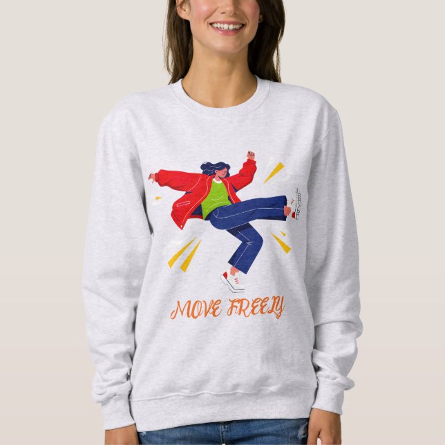 Energetic Dance Move Youth Graphic Sweatshirt (Front)