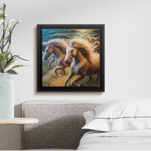 Energetic Equines: A Galloping Grace Poster