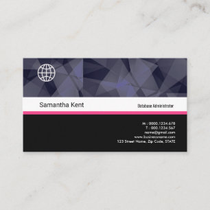 Energetic Grey Global Database Admin Business Card