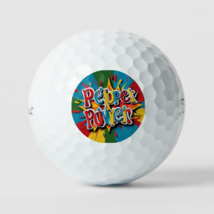 "Energetic Pepper Design" Golf Balls