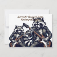 Energetic Racoon Band: Rocking the Stage!