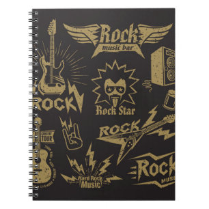 Energetic rock music essence notebook
