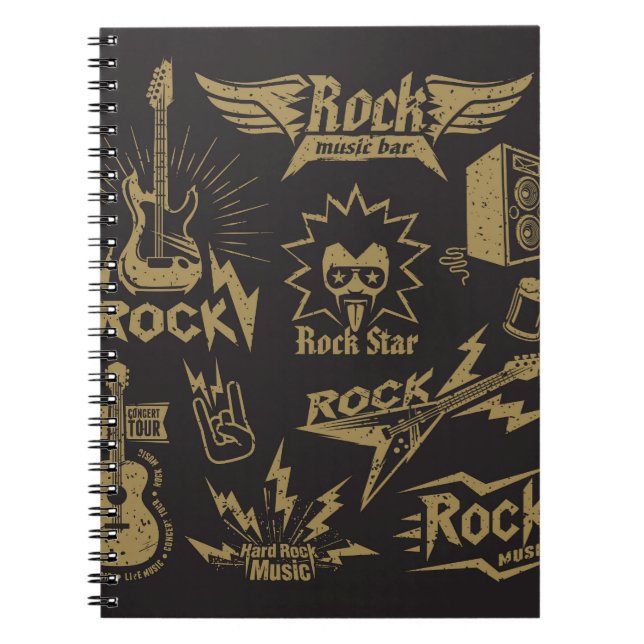 Energetic rock music essence notebook (Front)