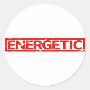Energetic Stamp Classic Round Sticker