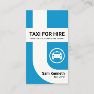 Energetic Stylish Alphabet-T Taxi Driver Business Card