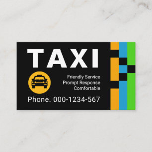 Energetic Transport Routes Taxi Drive Business Card