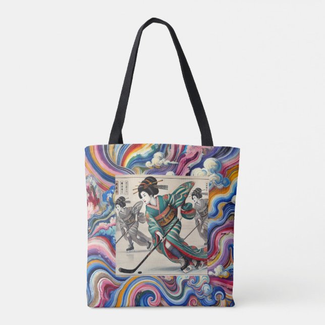 Energetic Ukiyo-e Tote Bag (Back)