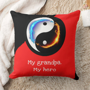 Energetic Yin Yang Symbol Cushion