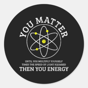 Energie Funny Physics Nerd Science Physicist Classic Round Sticker
