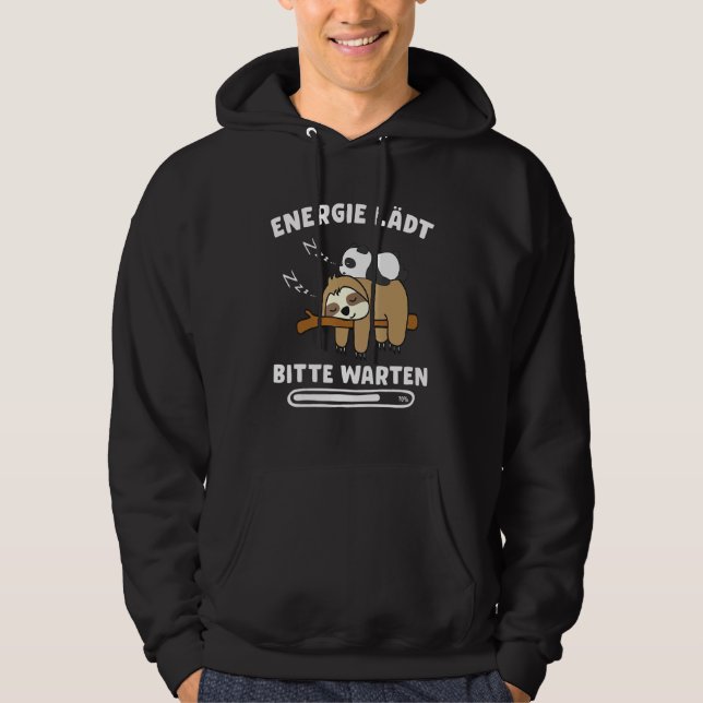 Energie Laden Sloth  Panda Bear Chiller Hoodie (Front)