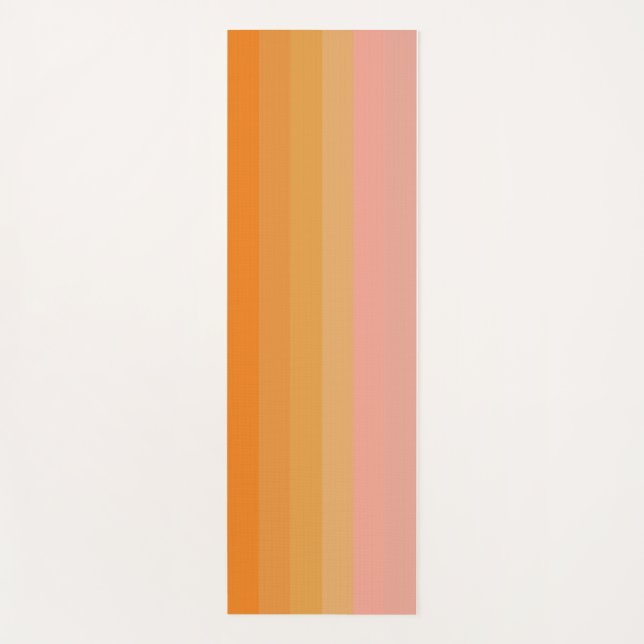Energising Orange and Pink Yoga Mat (Front)
