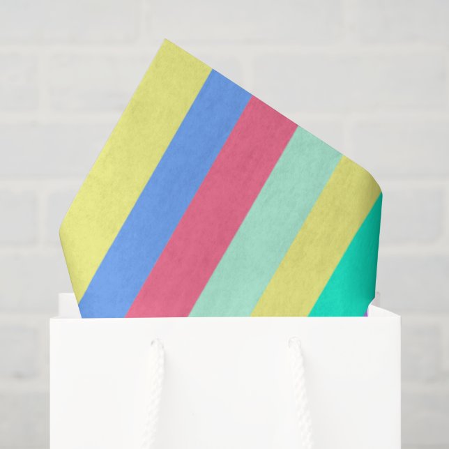 Energizing Spring Pastel Stripes Tissue Paper (Gift Bag)