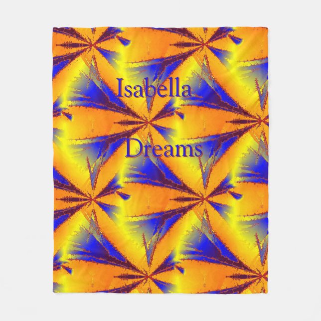 Energy Abstract Stars Personalised Fleece Blanket (Front)