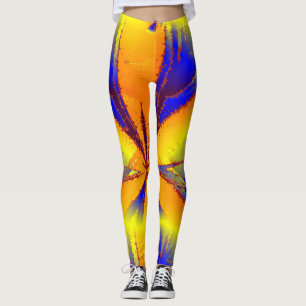 Energy Blue Orange Yellow Leggings