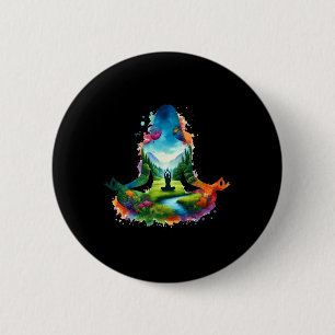 Energy Chakra Yoga Meditation Spiritual 6 Cm Round Badge