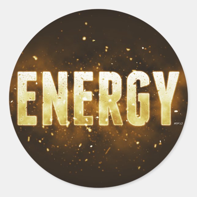 Energy Classic Round Sticker (Front)