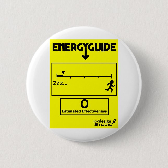 Energy Efficient 6 Cm Round Badge (Front)