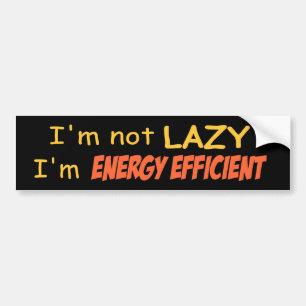 Energy Efficient Bumper Sticker