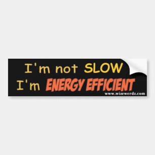 Energy Efficient bumper sticker