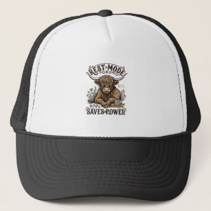 Energy Efficient Cow Vintage Lazy Highland Shirt Trucker Hat