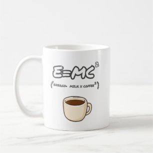 Energy Equals Milk Coffee Funny Science Geek Mug