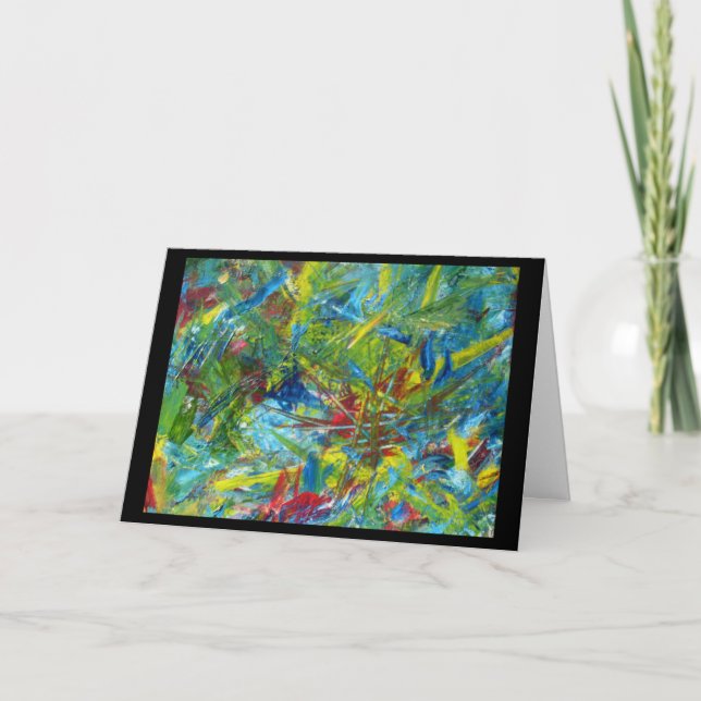 Energy Fields Abstract Painting, by Julia Morrill Card (Front)