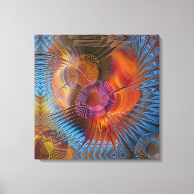 Energy fields, modern abstract canvas print (Front)