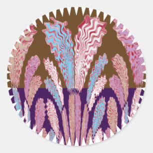Energy Flames : Colourful Fireworks Classic Round Sticker