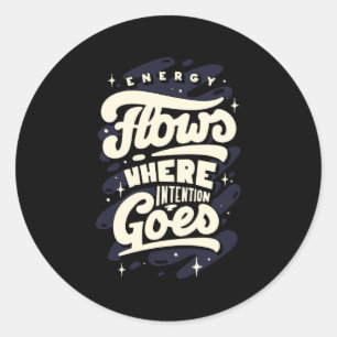 Energy Flows Classic Round Sticker