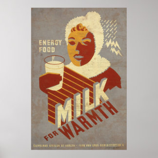 Energy Food Milk For Warmth Poster