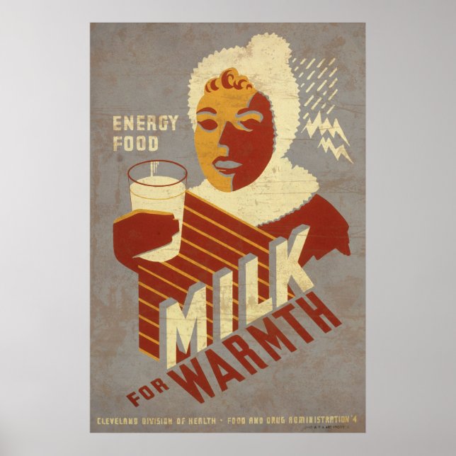 Energy Food Milk For Warmth Poster (Front)