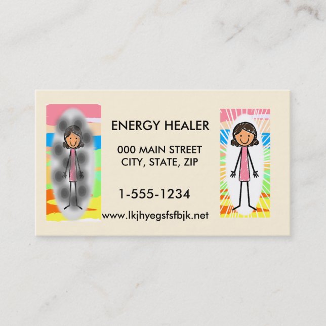 Energy Healer Business Card 100 pack (Front)