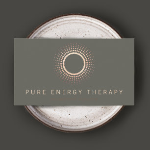 Energy Healer Circle Therapist Business Card