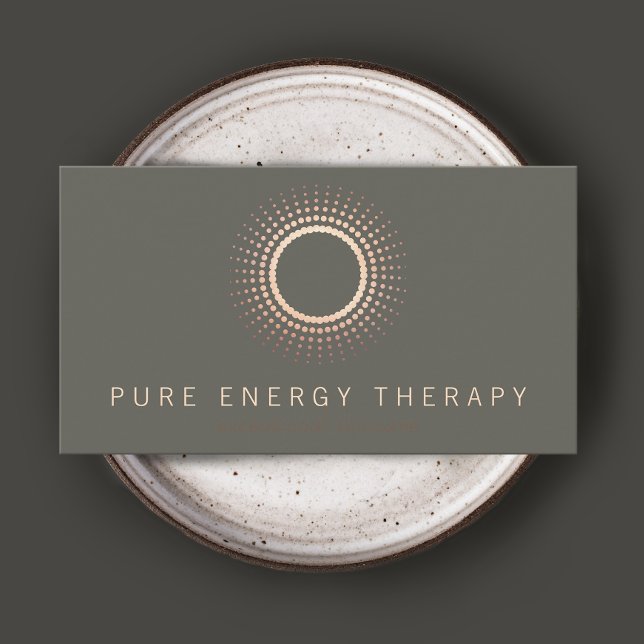 Energy Healer Circle Therapist Business Card (Creator Uploaded)