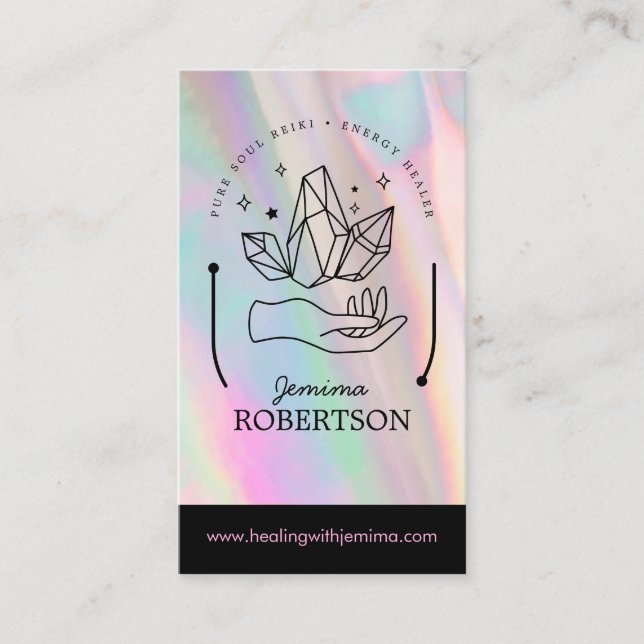 Energy Healer/ Intuitive/ Reiki/ Crystal Esoteric  Business Card (Front)